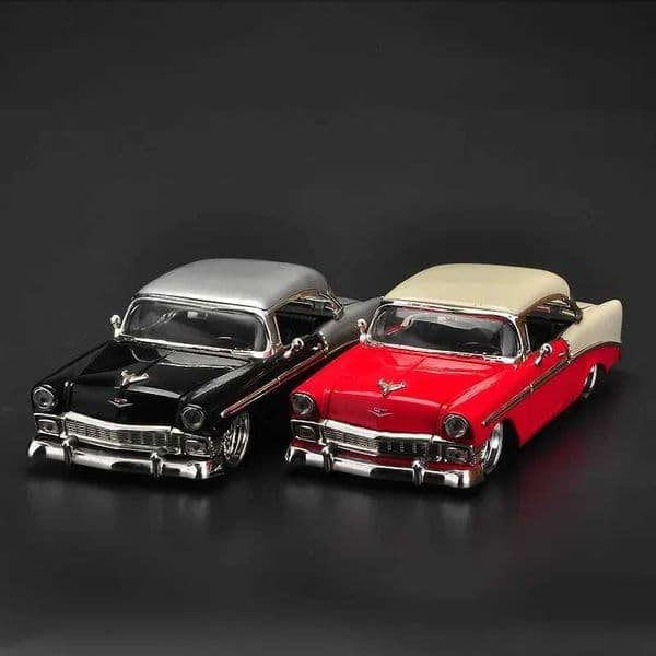 Plane Cars 1 24 1956 BEL AIR High Simulation slot car Diecast Metal CHEVY Alloy Model Car Gift Collection Car Track