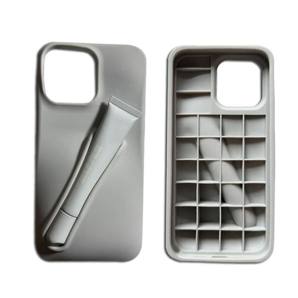Designer Portable Design Gloss Lipstick Lip Balm 3D Make-Up Silicone Phone Case for iPhone 15 14 13 12 Pro Max Lipgloss Holder Cover No lipstick
