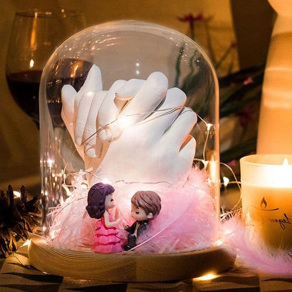 Hand Casting Kit 3D Handmade Hand Mold Casting Clone Powder Kit DIY Hand Foot Print Model Maker Set DIY Mold Couple Hand Model