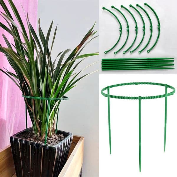 Spliceable Detachable Bonsai Racks Climbing Trellis Plant Support Support Ring Flower Pot Border Holder Guard Bracket