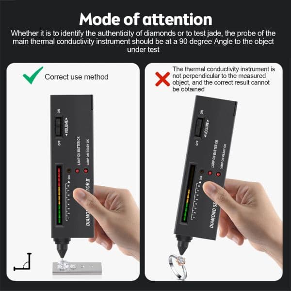 wholesale Professional High Accuracy Diamond Tester Gem Selector Jewelry Watcher Tool LED Diamond Indicator Discriminator Test Pen