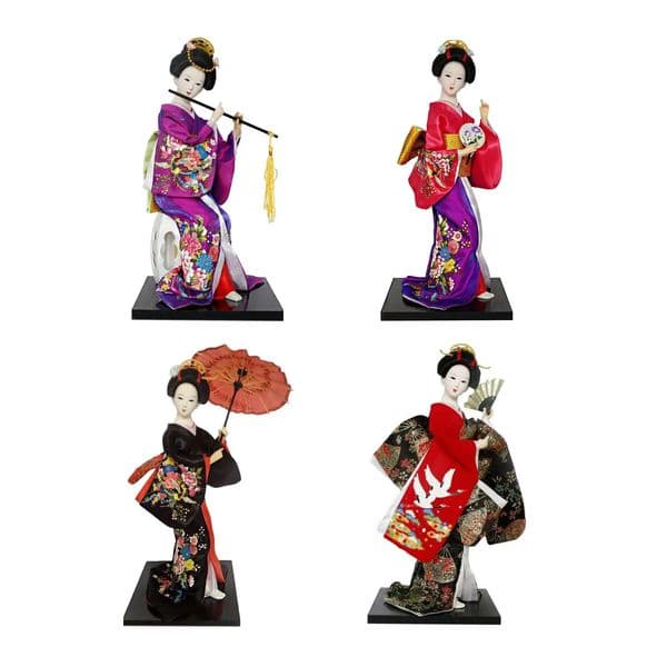 30cm Japanese Geisha Doll Asian Geisha Resin Miniature Figurines Sculpture for 240529