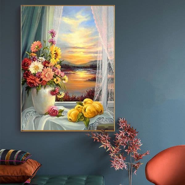 5D DIY Diamond Painting Bouquet Full Round Diamond Embroidery Rhinestone Picture Diamond Mosaic Handicraft Home Decor Gift
