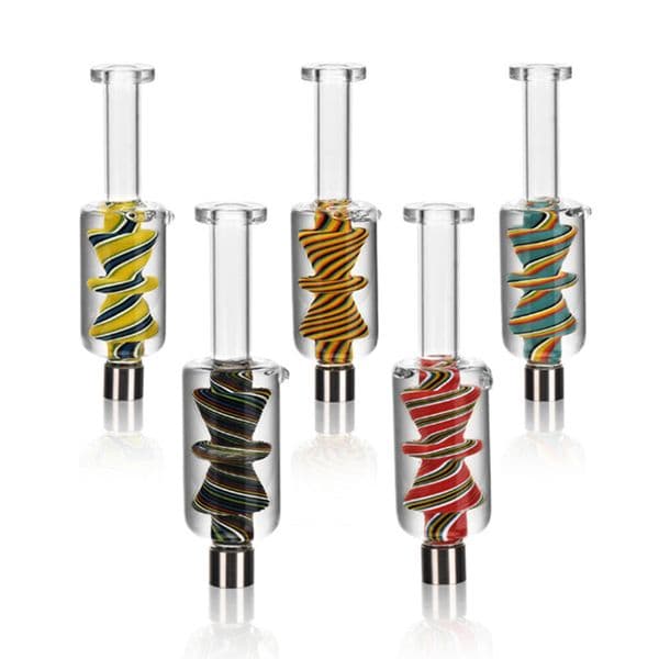Glass Freezable Glycerin Nectar Collector Kit Accessories With 510 Thread Stainless Steel Nail Ceramic Quartz Tips Protable