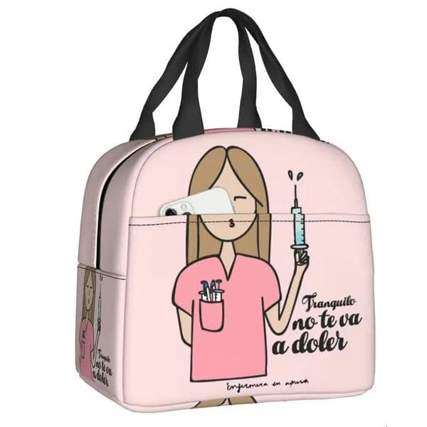 Enfermera En Apuros Doctor Nurse Lunch Bag Women Portable Cooler Thermal Insulated Box Picnic Storage Food Bento 240516