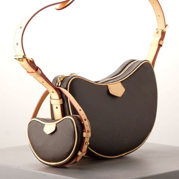 Handbag Designer Womens Pea Bag 46828 Fashion Two Piece Set tote bag shoulder bag with purse Womens Designer bag Croissant bag Curved Bag Underarm Bag