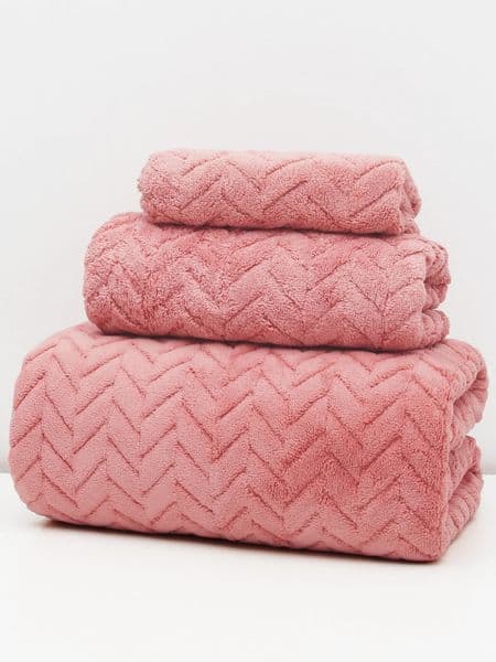 Towel Wheat coral fleece combination set soft and smooth quick and easy to dry can be used for bathing washing face etc 241202