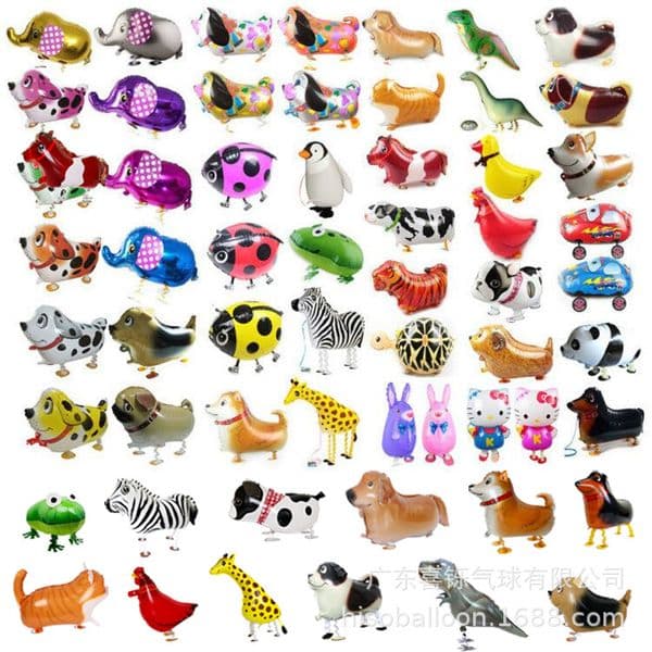 Cute Walking Animal Helium Balloons Cat Dog Dinosaur Air Ballons Birthday Decorations Kids Adult Event Party Decoration Balloon FY3220 1202