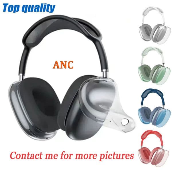 For Max bluetooth earbuds Headphone Accessories Transparent TPU Solid Silicone Waterproof Protective case AirPod Maxs Headphones Headset cover Case thumbnail 2