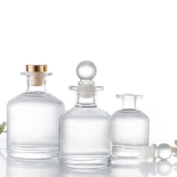 50ml 100ml 150ml 250ml luxury empty round perfume essential oil reed diffuser glass bottles sea
