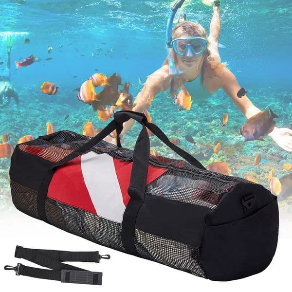 Super large swimming pool storage bag portable scuba diving net handbag with adjustable shoulder strap used for travel gym exercise 241203