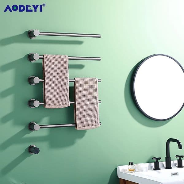 Bathroom electric heating towel rail heater digital display temperature time control smart home hidden strip 304 stainless steel 241125