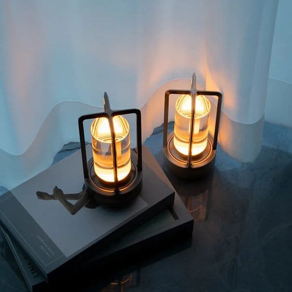 LED crystal lamp camping creative lamp charging wireless desk lamp restaurant decoration atmospheric night light 241203