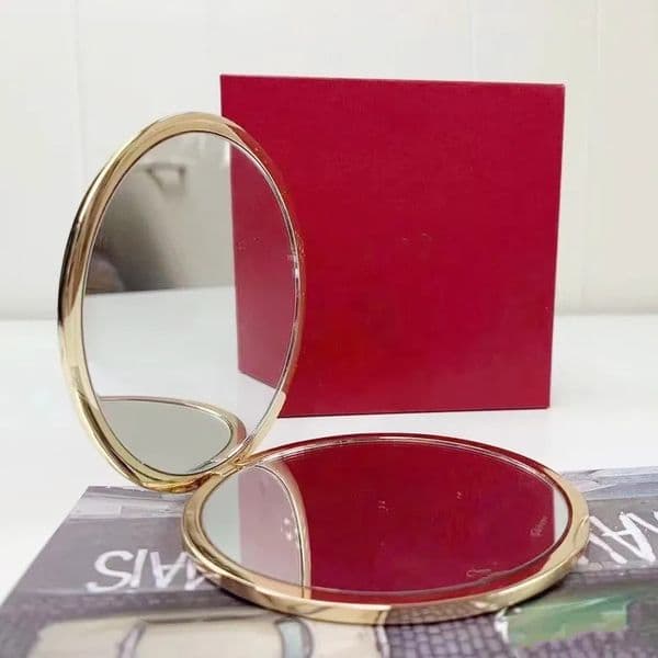Cute Mirrors Gifts For Xmas Women's Round Square Cosmetic Mini Mirror Magnifying Mirrors Mini Luxury Letters Classic Folding Double Sides Mirror