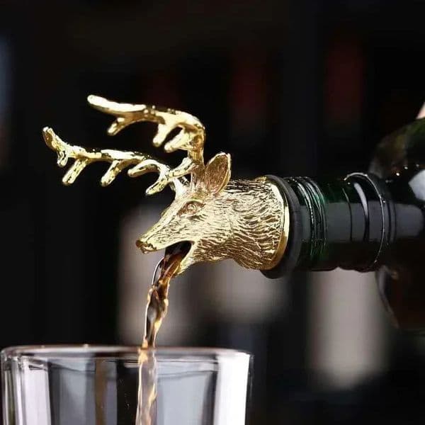Deer head feeder detachable oil bottle feeder bottle cap spout stopper dispenser bartender kitchen tools bar accessories 241203ww