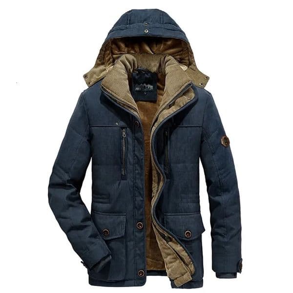 Waterproof Fleece Hooded Men Outdoor Jacket Mens Coats Hat Windbreakers Parka Leisure Velvet Thick Warm Coat y241121Z