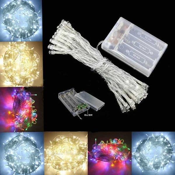 1M 2M 3M 4M 5M 10M Led String Lights Garland Christmas Tree Fairy Light Luce Waterproof Home Garden Party Outdoor Holiday Decor Z241203