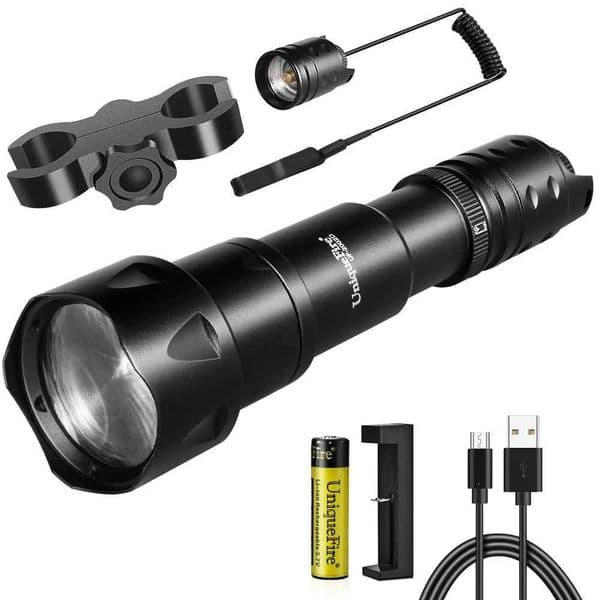 UniqueFire 2002D 44mm Lens Vcsel IR 940nm 850/810nm LED Hunting Flashlight Zoom Night Vision Dimmer Swtich Torch Max.1000 Meters Z241204