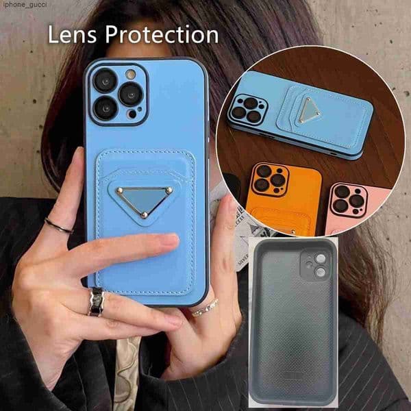 Card Slot Bag Holder Phone Case Designer iPhone Case for iPhone 16 Pro Max 15 Pro Max 14 13 12 11 15 Plus 14 Plus 14PROMAX Case Fashion Triangular Shockproof Cover Z260522