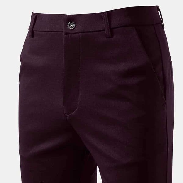 Mens elastic slim fit khaki Trouser casual pants classic fashion set sports pants spring summer W241205