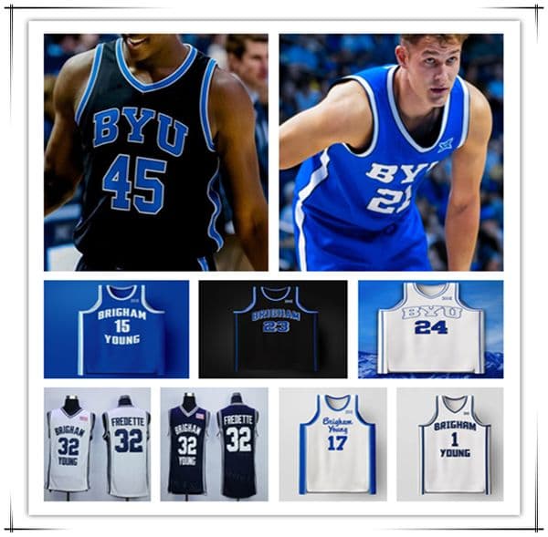 BYU College Basketball Jerseys Egor Demin Richie Saunders Fousseyni Traore Kanon Catchings Trevin Knell Dawson Baker Keba Keita Jimmer Fredette 4XL