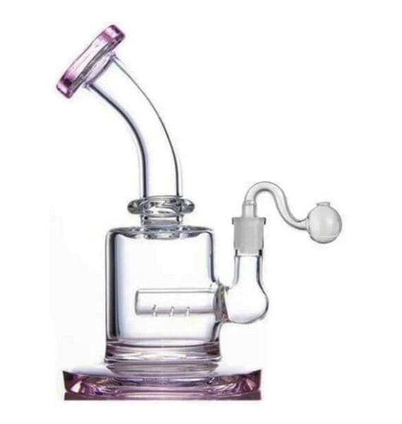 Mini Glass Bong Smoking Glass Water Pipes Bubbler Hookags Inline perc Thick Glass Water Bongs With 14mm Banger