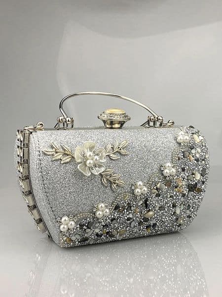 Arrival Flower Crystal Wedding Bridal Clutch Purse y ner Womens Evening Party Cocktail Handbags Diamond Bags 241204