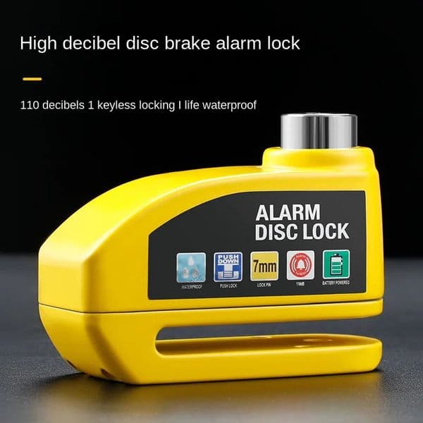 Bicycle Motorcycle Wheel Disc Brake Alarm Lock Aluminum Alloy Security Antitheft Locks for EBike Scooter 241203