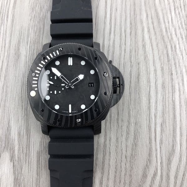 Super Stealth Watch Hot High Quality Classic Large Dial Watch Designer Watch Luxury Rubber Leather 316L Steel Men Watch Mechanical Movement Man Watch No Box