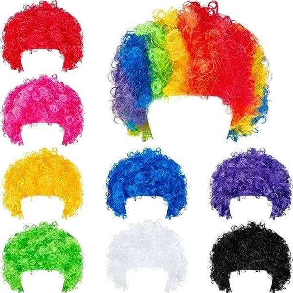 Round Curly Wig Clown Headdress Carnival Cosplay Kids Adult Exploding Hat Childrens Day Party Accessories Party Hat DecorationXJ241207