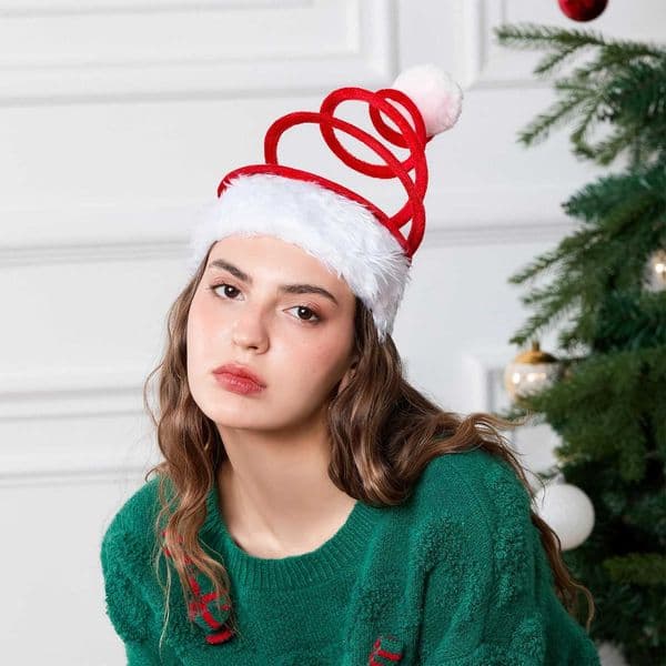 Christmas Spring Hat Funny Santa Claus Costumes Hats Headwear Santa Cap Christmas Party Supplies Props Santa Cosplay HatXJ241207