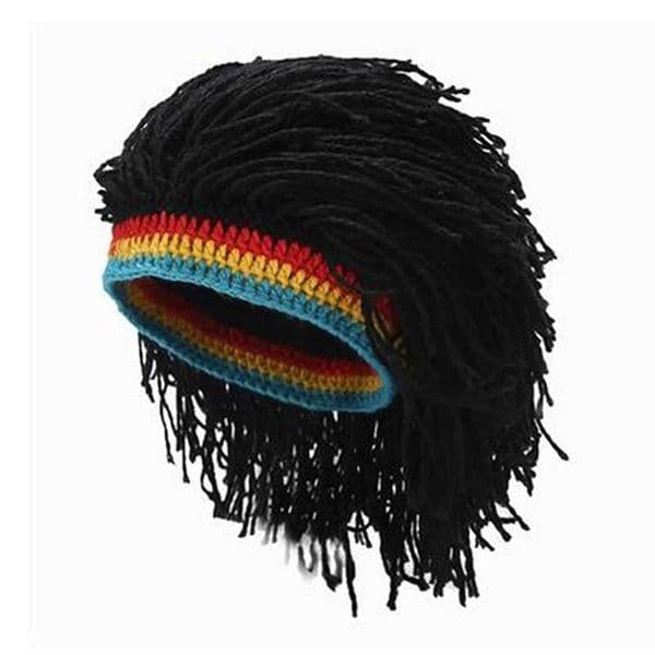Rasta Wig Beanie Mens Caps Hip Hop Cap Handmade Crochet Winter Warm Hat Gorro Halloween Xmas Birthday Gifts Funny Party WigXJ241207