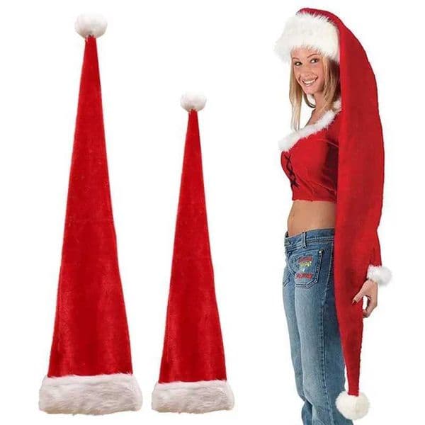 Extended Super Long Christmas Santa Hat Children Adults Christmas Xmas Cap Gifts New Year Festival Holiday Party Supplies PropsXJ241207