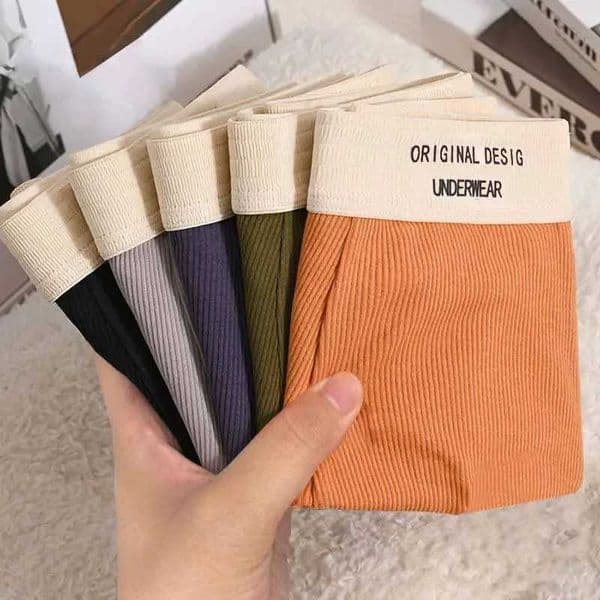 5 packs of mens cotton boxing shorts breathable underwear X241207