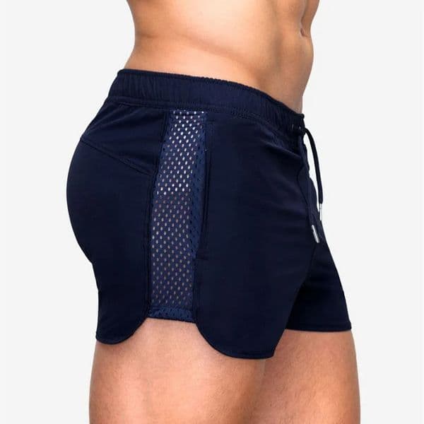 Fitness running shorts mens quick dry net training sports gym shorts pocket jogging shorts summer shorts 241206BJ