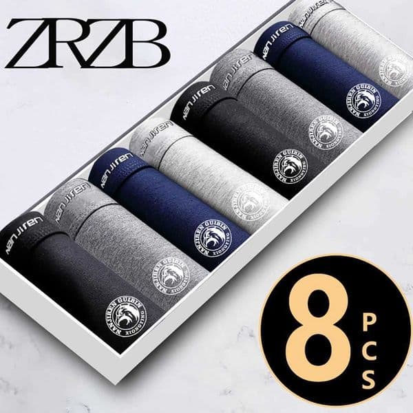 8 pieces/batch mens underwear pure cotton underwear boxing shorts breathable and comfortable plus size mens underwear boxing shorts L-4XL X241207