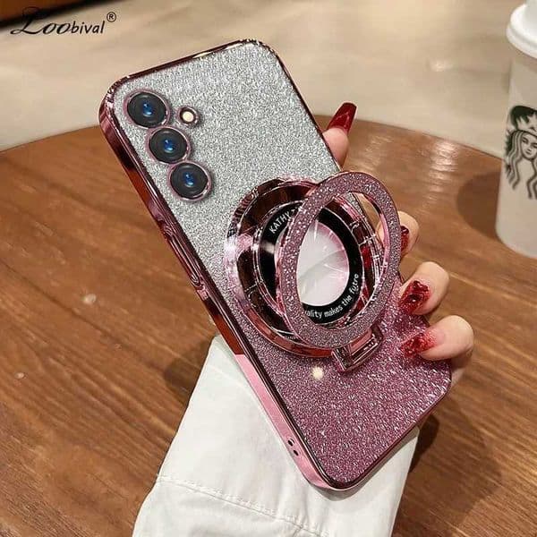 Designer Phone Case For Galaxy S24 Ultra S23 Plus S22 S21 S20 FE Note20 A54 A55 A34 A15 A52 A14 Gradient Cover Flash Bracket Shell M241209