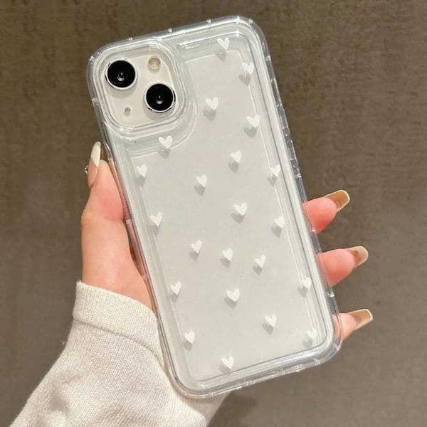 New Arrival Designer Phone Case For Galaxy A55 A54 A15 A14 A34 A35 A52 A53 S24 S22 Ultra Plus S21 S23 FE Cover White Small Transparent Love Phone Case Z241209