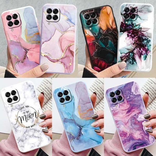Designer Phone Case For Galaxy M33 M53 5G phone case retro marble watercolor paint silicone soft Funda suitable for M 33 Coque M241209