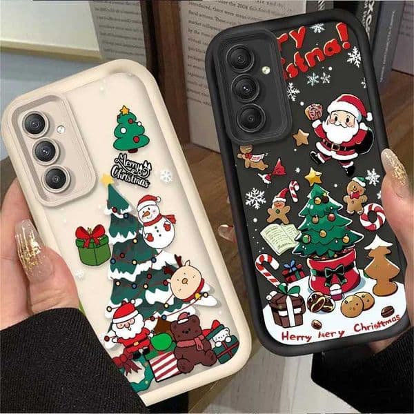 New Arrival Designer Phone Case For Galaxy A55 A35 A25 A15 A05 A05S 5G A24 A13 A23 A12 A22 A52 A52S A71 A72 A51 4G Cute Father Christmas Cover Z241209