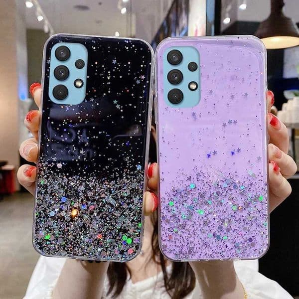 New Arrival Designer Phone Case For Galaxy A05 A05S A15 A25 A35 A55 A14 A54 A13 A53 A52 Soft Crystal Flash Cover Z241209