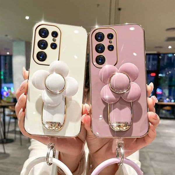 Invisible Rotating Bracket Shell for S22 Ultra S23 S21 Plus S20 FE S10 Plus Note 10 Lite A03S Simple Texture Soft Cover M241209
