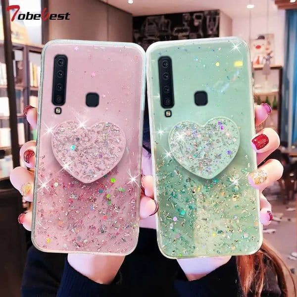 Designer Phone Case For Galaxy A9 A7 A750 A8 A6 Plus 2018 Silicone Silver Foil Transparent Cover M241209