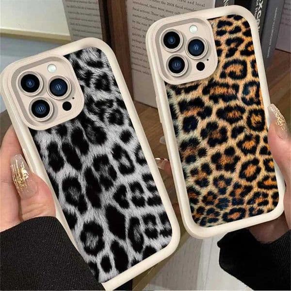 Hot Sale Leopard Print plush printed back case suitable for iPhone 16 15 13 12 11 Pro Max X XS X S Max XR SE 2020 7 8 Plus shock-absorbing silicone T241209