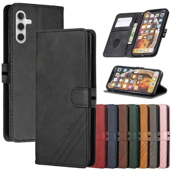 Suitable for Galaxy A35 A55 A05 A05S A15 A25 5G A356B A556B magnetic shell holder wallet phone cover M241209