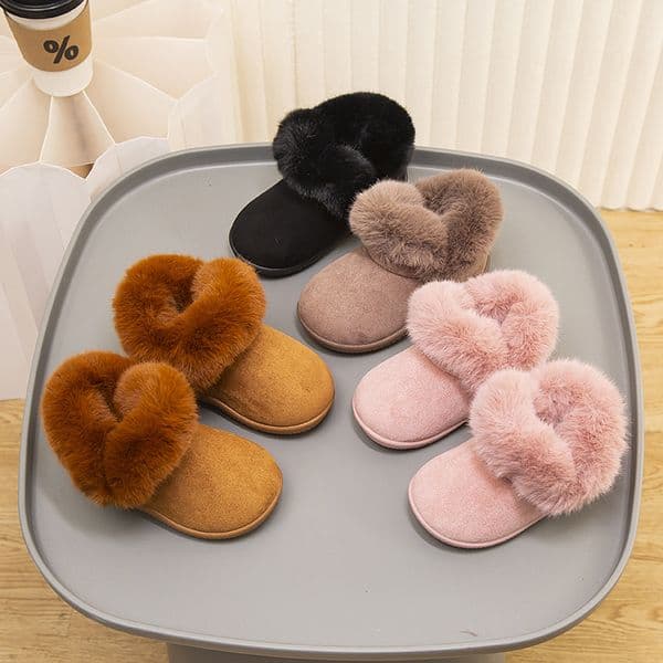 Baby Girl Shoes Snow Boots Kids Cotton Shoes Cutefeet Plush Warm First Walkers Non-slip Infant Boots Size 12 - 17