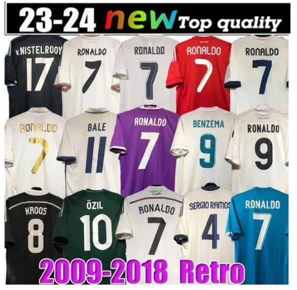 Retro soccer jerseys: BENZEMA, SEEDORF,CARLOS,R.CARLOS,RONALDO, KAKA,Raul Kits 95 96 -18 19