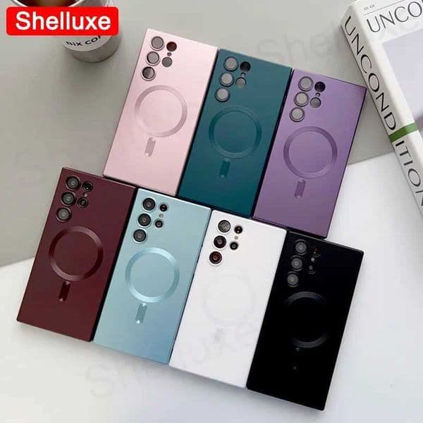 S24 Ultra Case Shelluxe Luxury Wireless Charging TPU Soft Case Suitable for Galaxy S24 S23 S22 S21 FE S20 Plus Phone Case M241209
