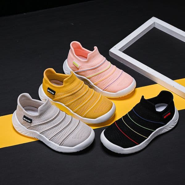 Kids Knitted Shoes Toddler Girls Soft Sole Outdoor Running Sport Shoes Cutefeet for Boys Children Sneakers Size 22 - 31