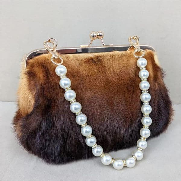 natural mind fur handbag purify beauty fashion party womens bag buckle shoulder bag wedding clutch 241206